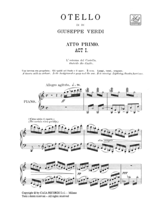 Otello. Relié - VERDI - Partition - Opéras